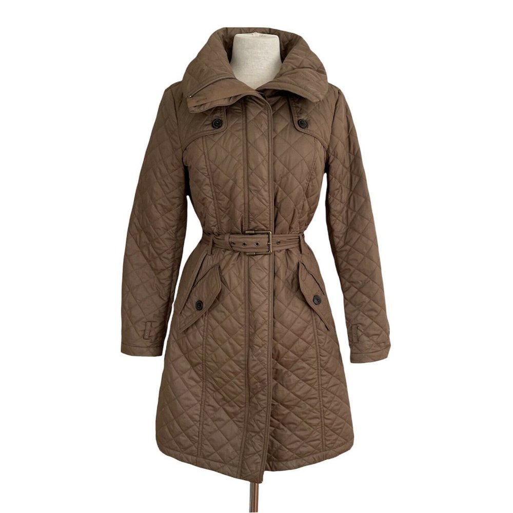 Coldwater Creek Women's Quilted Brown Coat